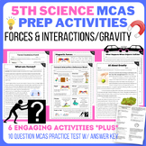5th Science MCAS Test Prep Activities (Forces, Gravity, & 