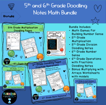 Preview of 5th and 6th Grade Math Doodling Notes and Games