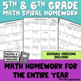 5th and 6th Grade Math Homework