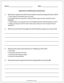 6th grade reading worksheets