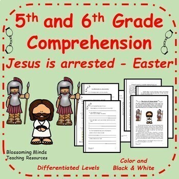 Preview of 5th and 6th Grade Reading Comprehension : Jesus' arrest