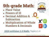 5th grade 2020 enVision Daily Math Lessons Place Value Dec