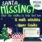 5th grade 6th grade Christmas Math Activity: Digital Resou
