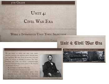 Preview of 5th grade ARC Civil War Era | Unit 4 | Week 1