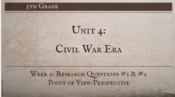 Preview of 5th grade ARC Civil War Era | Unit 4 | Week 2