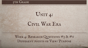 Preview of 5th grade ARC Civil War Era | Unit 4 | Week 4
