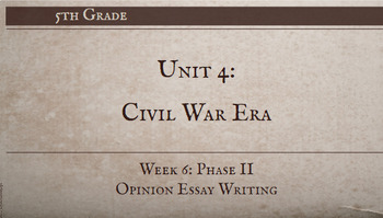 Preview of 5th grade ARC Civil War Era | Unit 4 | Week 6