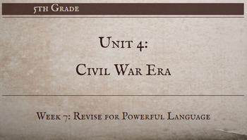 Preview of 5th grade ARC Civil War Era | Unit 4 | Week 7
