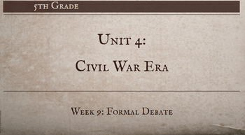 Preview of 5th grade ARC Civil War Era | Unit 4 | Week 9