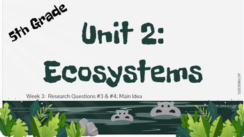 Preview of 5th grade ARC Ecosystems | Unit 2 | Week 3