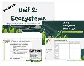 Preview of 5th grade ARC Ecosystems | Unit 2 | Weeks 1-8