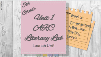 Preview of 5th grade ARC Literacy Lab | Unit 1 | Week 2
