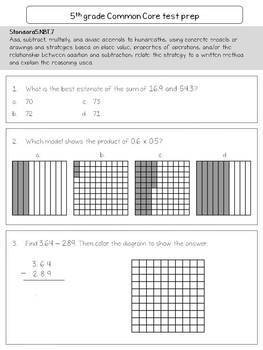 5th grade math test prep for RISE in Utah, FSA and other standardized tests