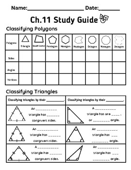 Preview of 5th grade Geometry Study Guide