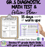 5th grade Math Diagnostic Test and Action Plan Back To School