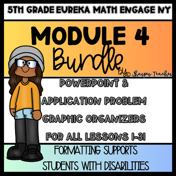 Preview of 5th grade Engageny Eureka Math Module 4 Bundle PPT & graphic organizers SDI SWDs