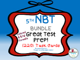 5th grade Math NBT Task Card Test Prep BUNDLE