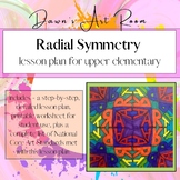 Preview of 5th grade - Radial Symmetry Name Tiles lesson plan + student work packet