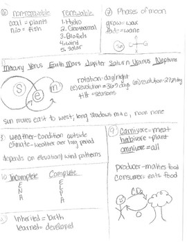 Preview of 5th grade Science STAAR Cheat Sheet