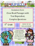April 5th - Common Core Close Read & Comprehension Passage
