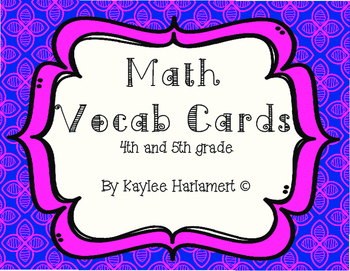 Preview of 5th grade math vocab (FREEBIE!)