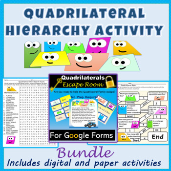 Preview of Quadrilateral Hierarchy 5th 6th Grade Math
