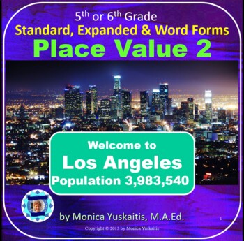Preview of 5th or 6th Grade Place Value 2 - Standard, Expanded & Word Forms Lesson