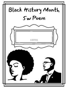 Preview of 5w Black History Month Template & Graphic Organizers