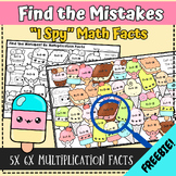 5x 6x Multiplication Facts - Find the Mistakes - FREE Flue