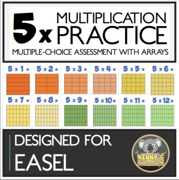 Preview of 5x Multiplication Fact Arrays - Easel Assessment