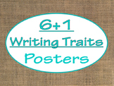 6+1 Writing Traits  Bulletin Board Signs/Posters (Burlap a