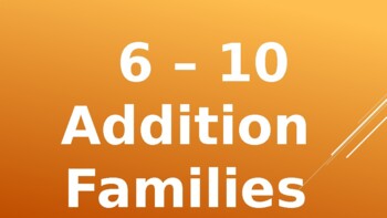 Preview of 6-10 Addition Families Math Fluency Powerpoint (Abeka Compatible)