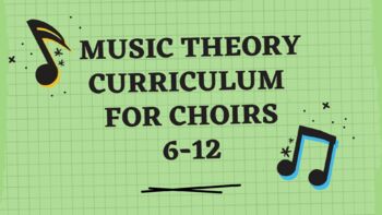 Preview of 6-12 Choir Music Theory Curriculum Unit 1 Resources
