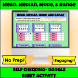 6.12C: Mean, Median, Mode, & Range- Self Checking Activity