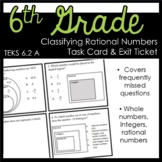 Classifying Rational Numbers Task Cards | 6.2A