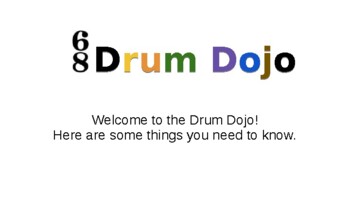 Preview of 6/8 Drum Dojo Guide (editable)