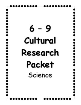 Preview of 6-9 Cultural Science