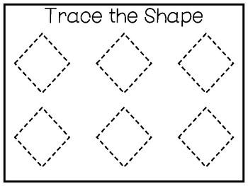 6 All About the Shape Diamond/Rhombus Tracing Worksheets and Activities