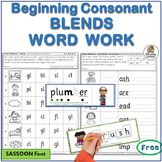 6 Beginning Consonant Blends Activities and Worksheets FRE