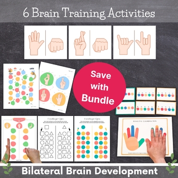 Preview of 6 Brain Teasers Activities - Bilateral Brain Development - Save With BUNDLE