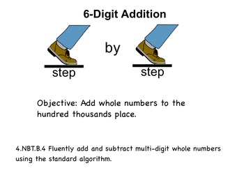 Preview of SmartBoard 6-Digit Addition: Step by Step