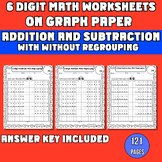 6 Digit Addition Subtraction with & without Regrouping Wor