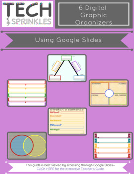 Preview of 6 Digital INTERACTIVE Graphic Organizers Using Google Slides