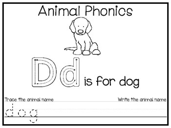 6 Dog-My Favorite Animal Preschool Trace and Color Worksheets. by All ...