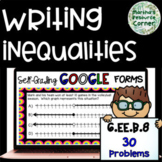 6.EE.B.8 Writing Inequalities Self-Grading Google Forms