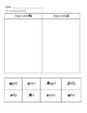 6 Editable Sort by First Letter Cut and Paste Worksheets