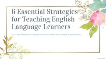Preview of 6 Essential Strategies for Teaching English Language Learners