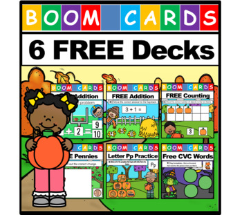 Preview of 6 FREE Fall Boom Card Decks (60 Cards Total) Audio Included