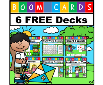 Preview of 6 FREE Spring Boom Card Decks (60 Cards Total) Audio Included