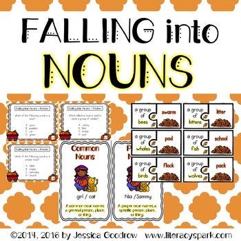 Fall Nouns No Prep Activities - Amped Up Learning